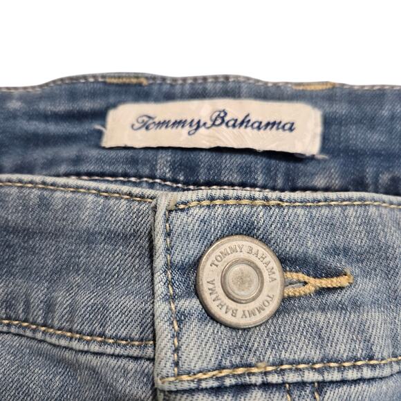 Tommy Bahama Leila Indigo Jeans Women's Mid-rise Slim Boyfriend Size 16 - Picture 4 of 9